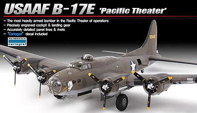 Academy 1/72 USAAF B-17E "Pacific Theater" Flying Fortress Plastic Model Kit