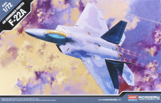 Academy 1/72 F-22A Air Dominance Fighter Raptor Plastic Model Kit [12423]