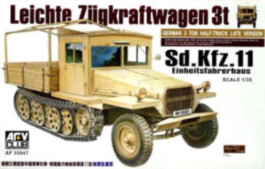 AFV Club 1/35 German Sd.Kfz.11 Late Version With Wood Cab Plastic Model Kit