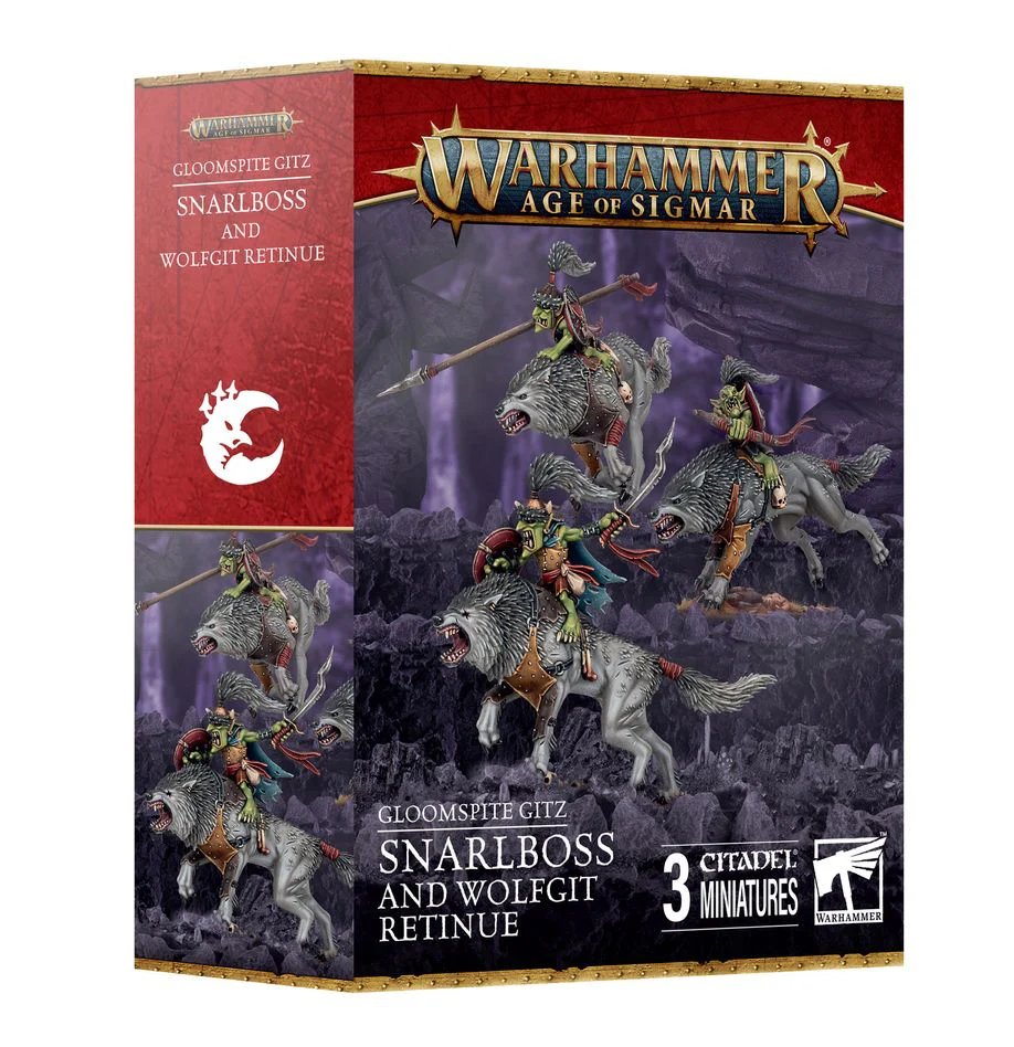 Age of Sigmar: Gloomspite Gitz: Snarlboss and Wolfgit Retinue
