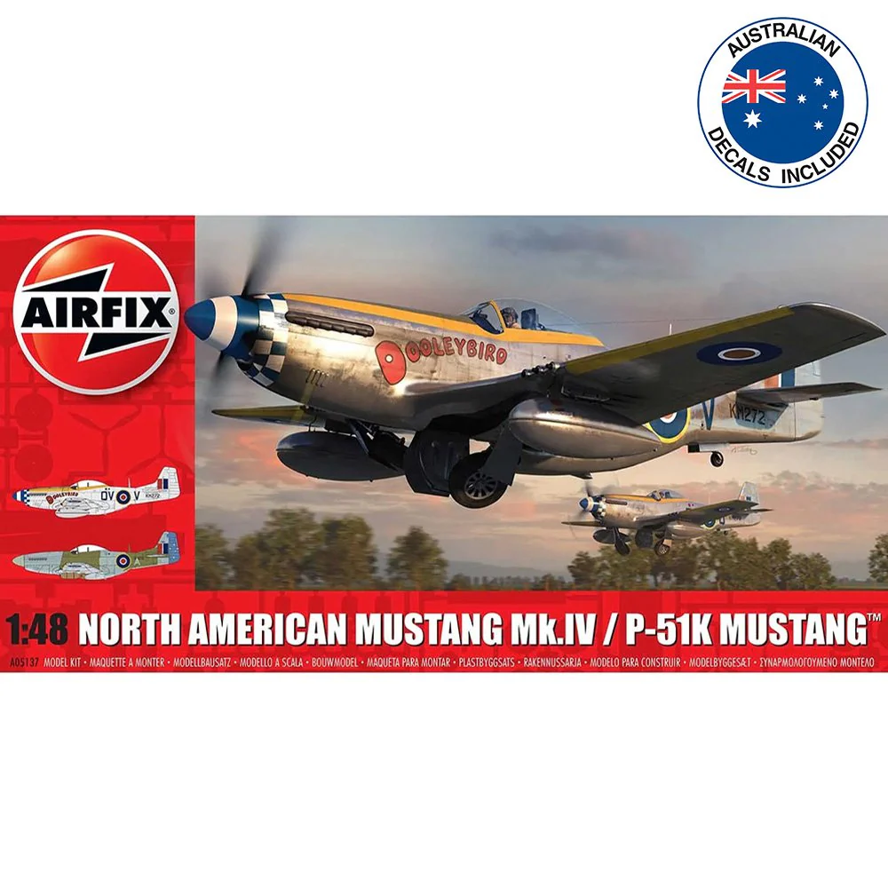 AIRFIX 1/48 NORTH AMERICAN MUSTANG MK.IV/P-51K MUSTANG WITH AUS.DECALS