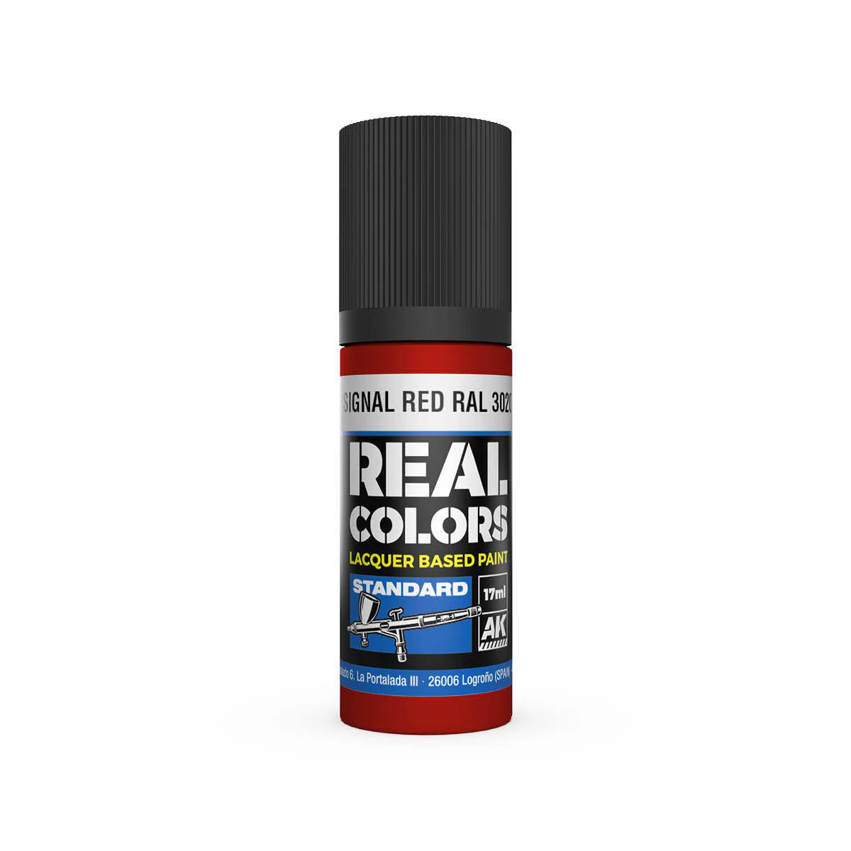 AK Interactive Real Colors: Signal Red RAL 3020 - 17ml Lacquer Paint