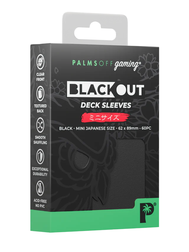 Blackout Deck Sleeves - Japanese Mini Size - Black