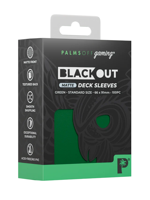 Blackout Deck Sleeves - Standard Size - Green - Matte