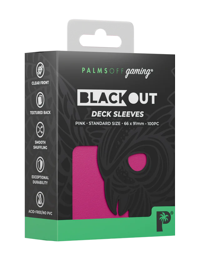 Blackout Deck Sleeves - Standard Size - Pink - Matte