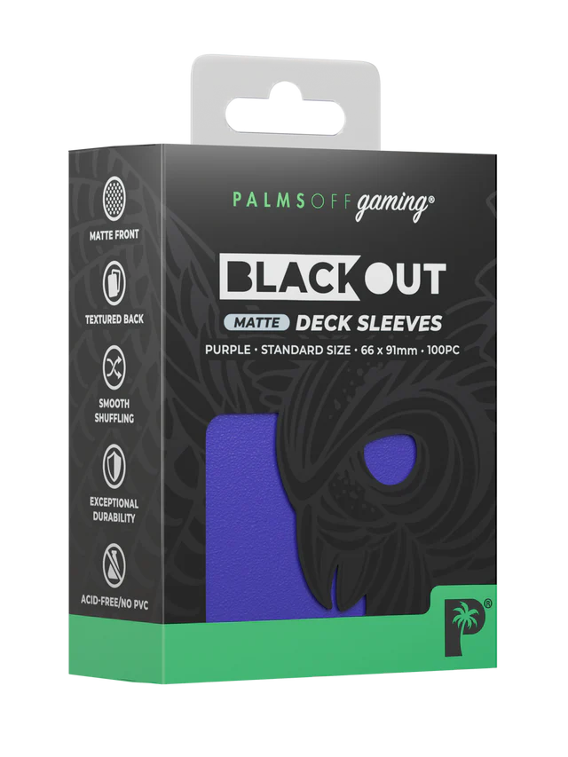 Blackout Deck Sleeves - Standard Size - Purple - Matte