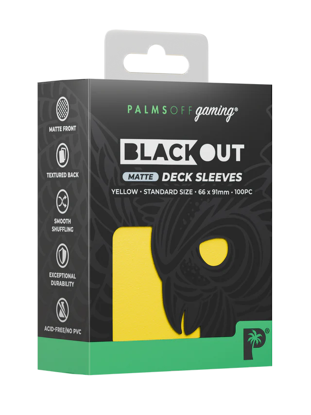 Blackout Deck Sleeves - Standard Size - Yellow - Matte