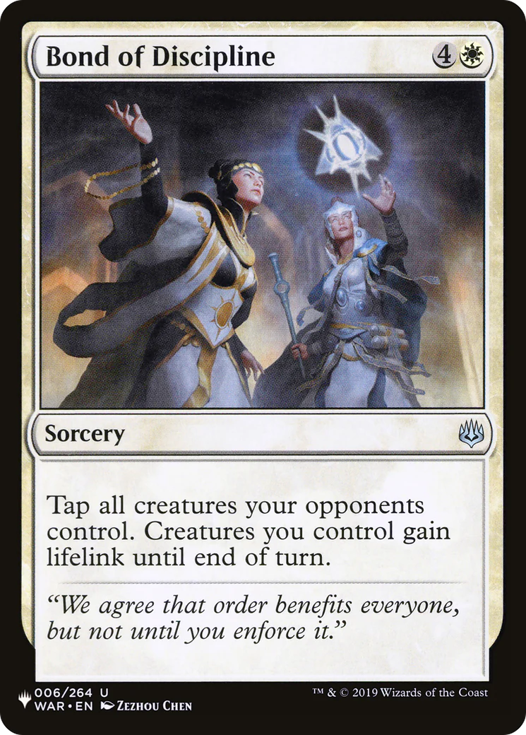 Bond of Discipline [The List]