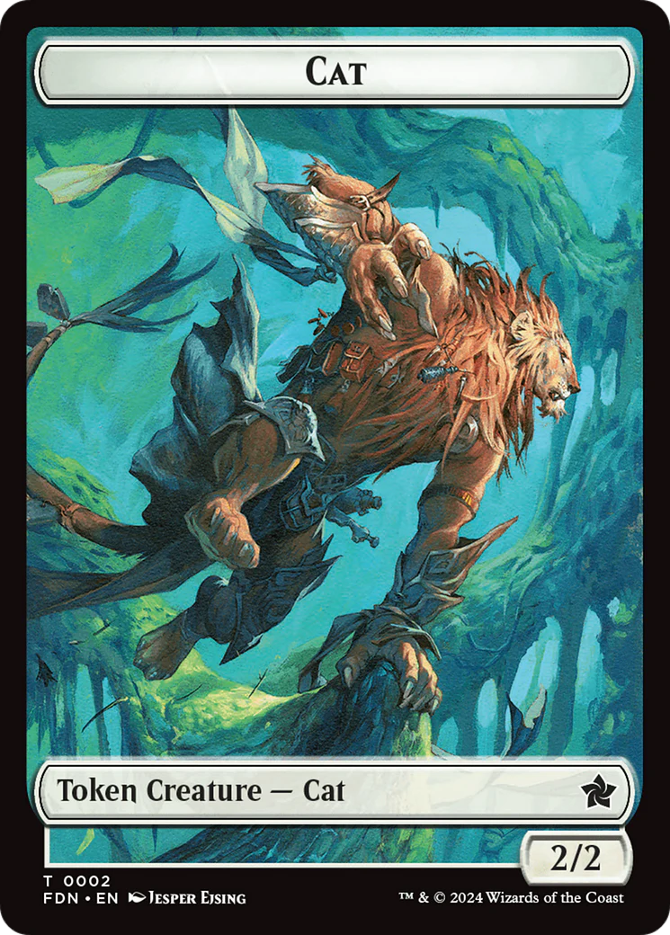 Cat (0001) // Cat (0002) Doubled-Sided Token [Foundations Tokens] - Image 2