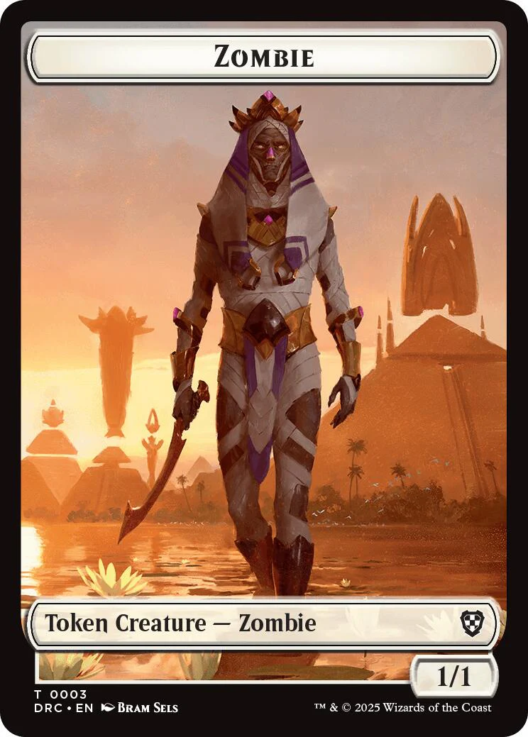 Champion of Wits // Zombie (0003) Double-Sided Token [Aetherdrift Commander Tokens] - Image 2