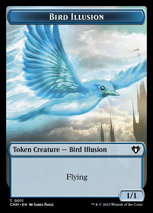 City's Blessing // Bird Illusion Double-Sided Token [Commander Masters Tokens] - Image 2