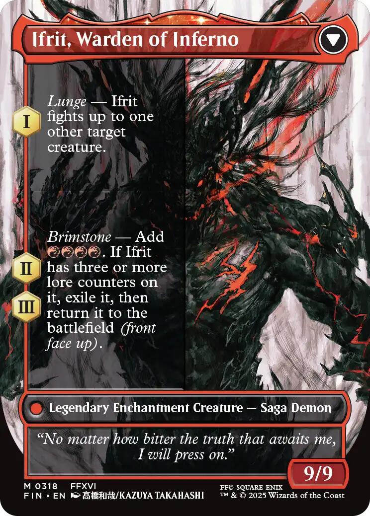 Clive, Ifrit's Dominant // Ifrit, Warden of Inferno (Borderless) (0318) [FINAL FANTASY] - Image 2