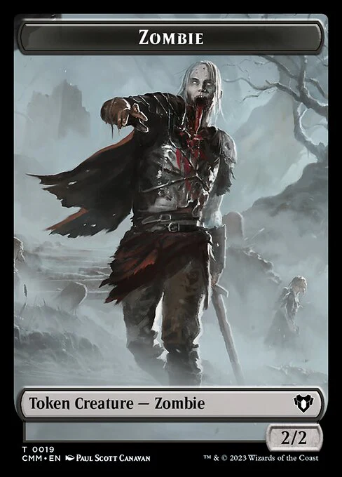 Clue // Zombie (0019) Double-Sided Token [Commander Masters Tokens] - Image 2