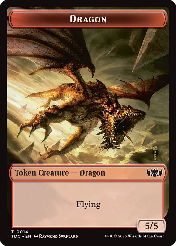 Copy // Dragon (0014) Double-Sided Token [Tarkir: Dragonstorm Commander Tokens] - Image 2
