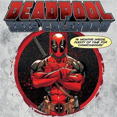 Deadpool Marvel Comic Art - 2025 Square Wall Calendar