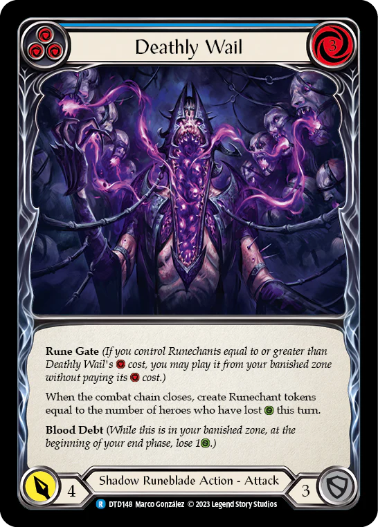 Deathly Wail (Blue) [DTD148] (Dusk Till Dawn)  Rainbow Foil