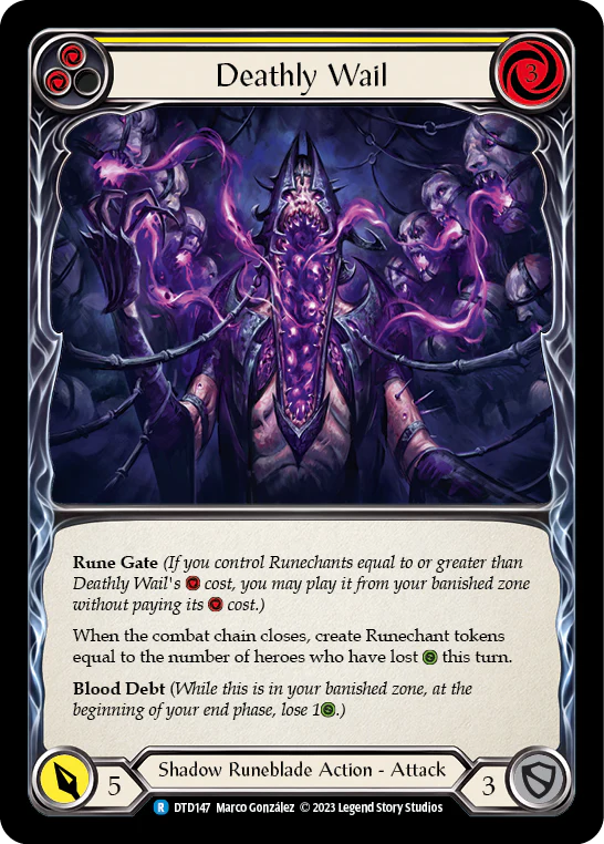 Deathly Wail (Yellow) [DTD147] (Dusk Till Dawn)  Rainbow Foil