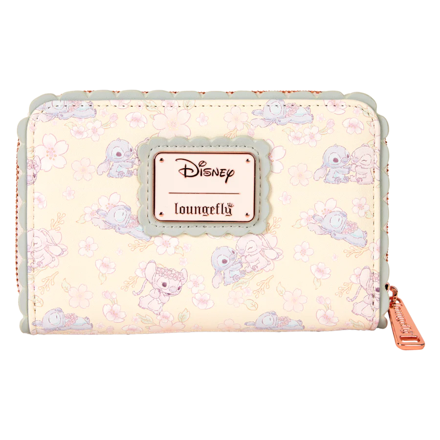 Disney - Cute Stitch Cherry Blossom Zip Around Wallet - Image 2