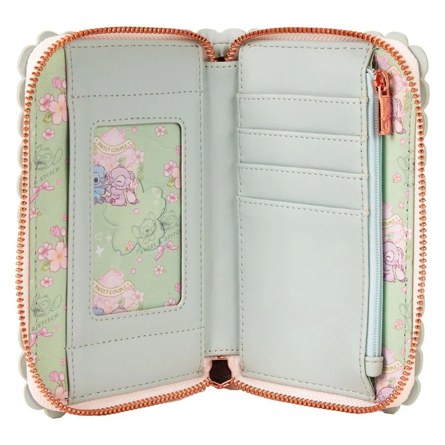 Disney - Cute Stitch Cherry Blossom Zip Around Wallet - Image 3