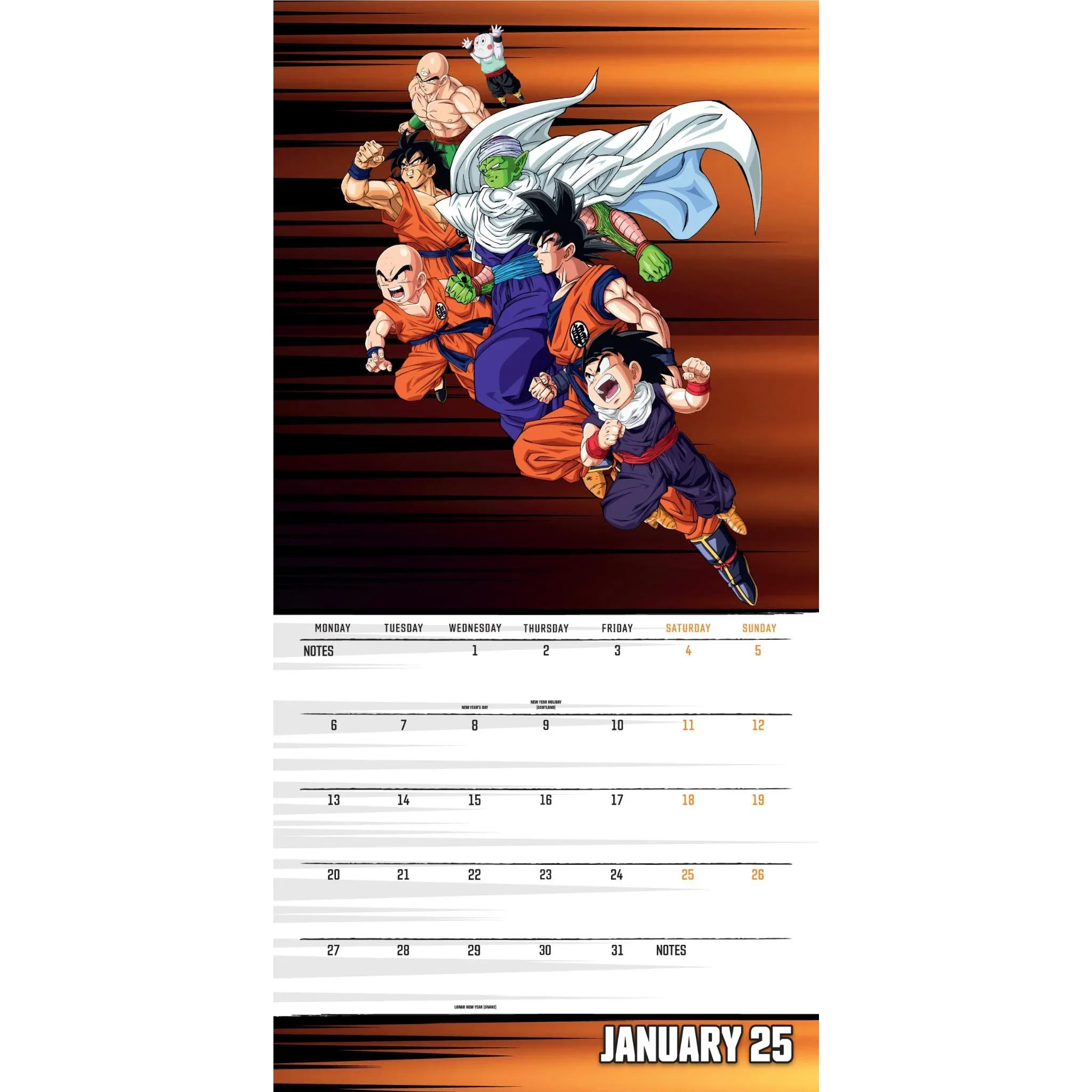 Dragonball Z - 2025 Square Wall Calendar - Image 2