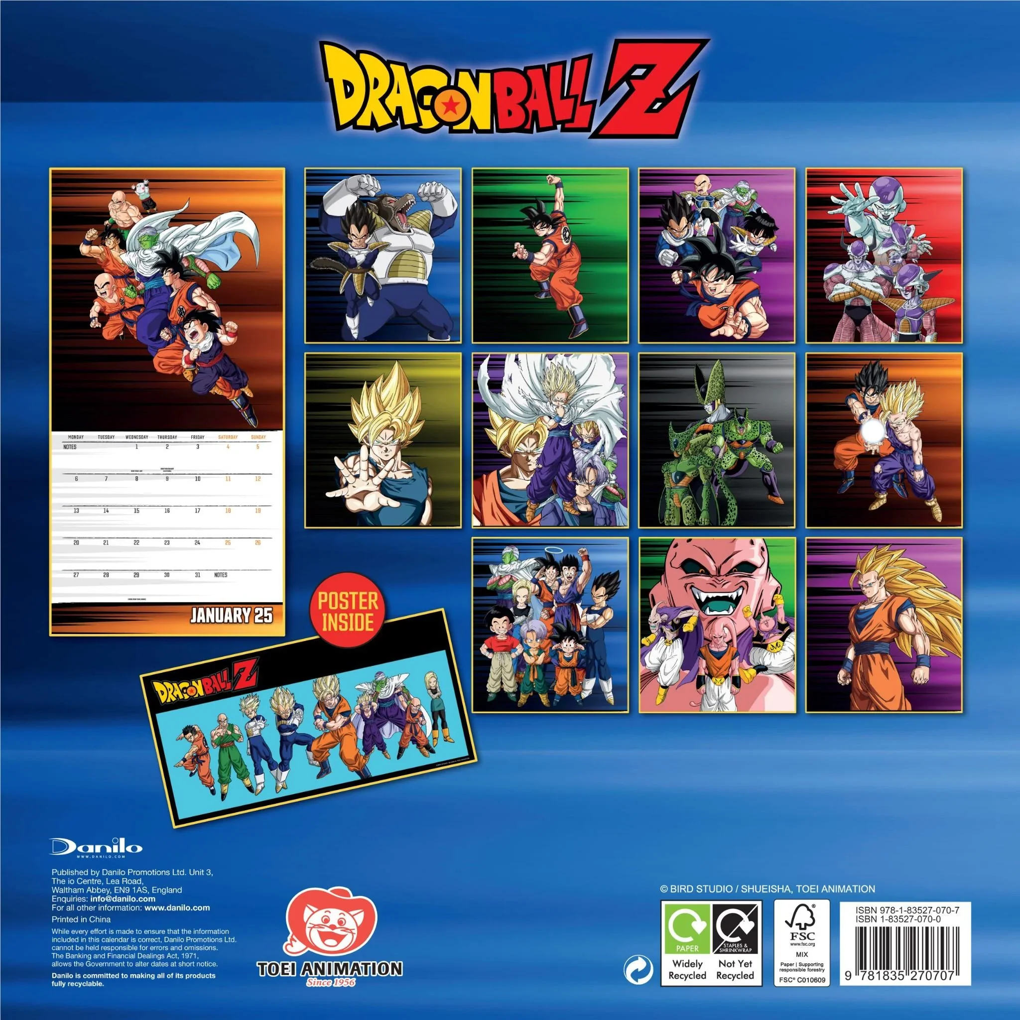Dragonball Z - 2025 Square Wall Calendar - Image 3