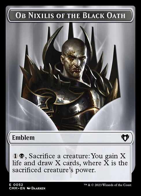 Eldrazi // Emblem - Ob Nixilis of the Black Oath Double-Sided Token [Commander Masters Tokens] - Image 2