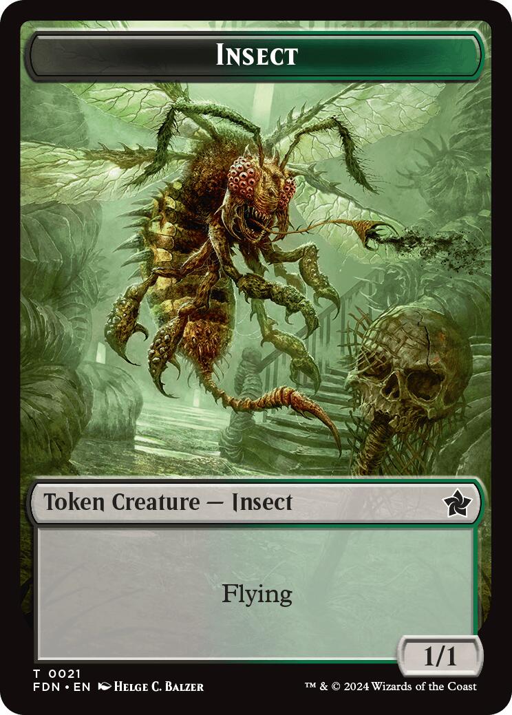 Goblin // Insect Doubled-Sided Token [Foundations Tokens] - Image 2