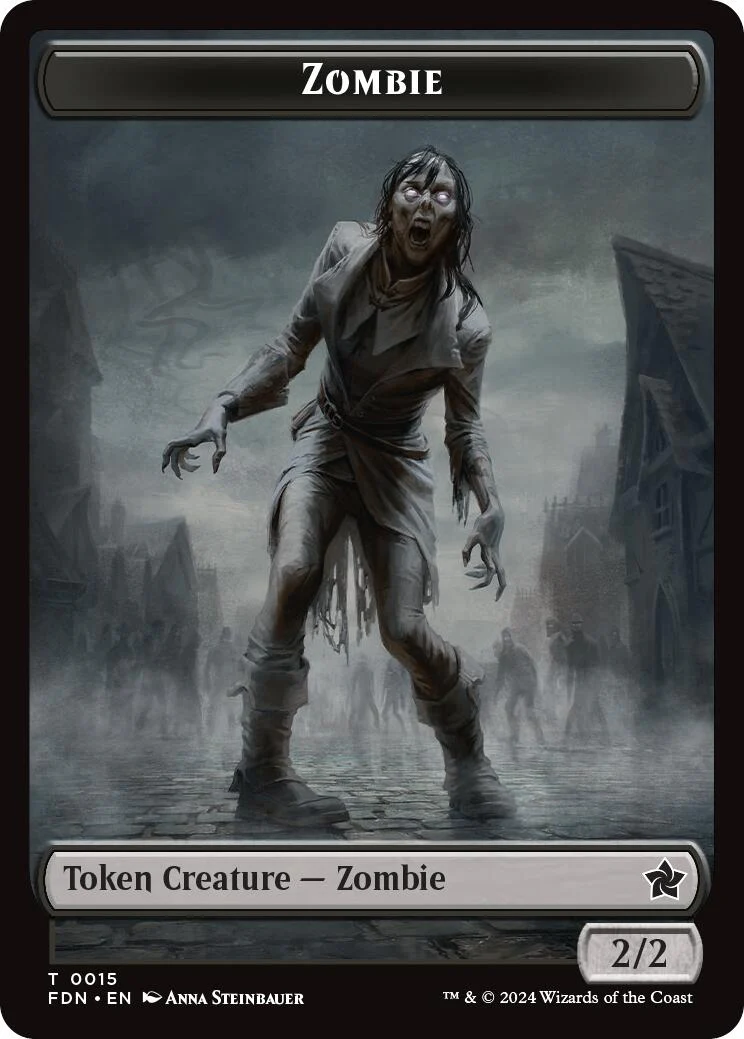 Goblin // Zombie Doubled-Sided Token [Foundations Tokens] - Image 2
