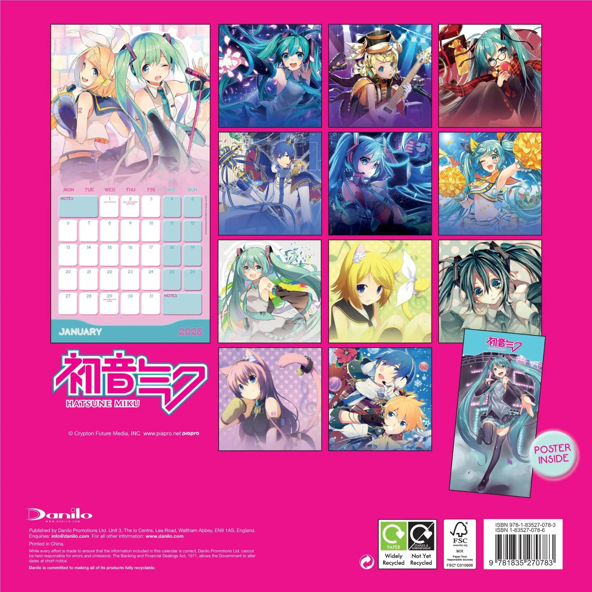 Hatsune Miku - 2025 Square Wall Calendar - Image 3