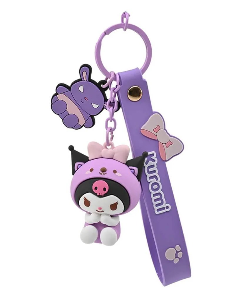 HELLO KITTY - Keychain w/hand strap - Animals (Purple) - Image 2