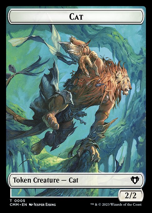 Human Soldier // Cat (0005) Double-Sided Token [Commander Masters Tokens] - Image 2