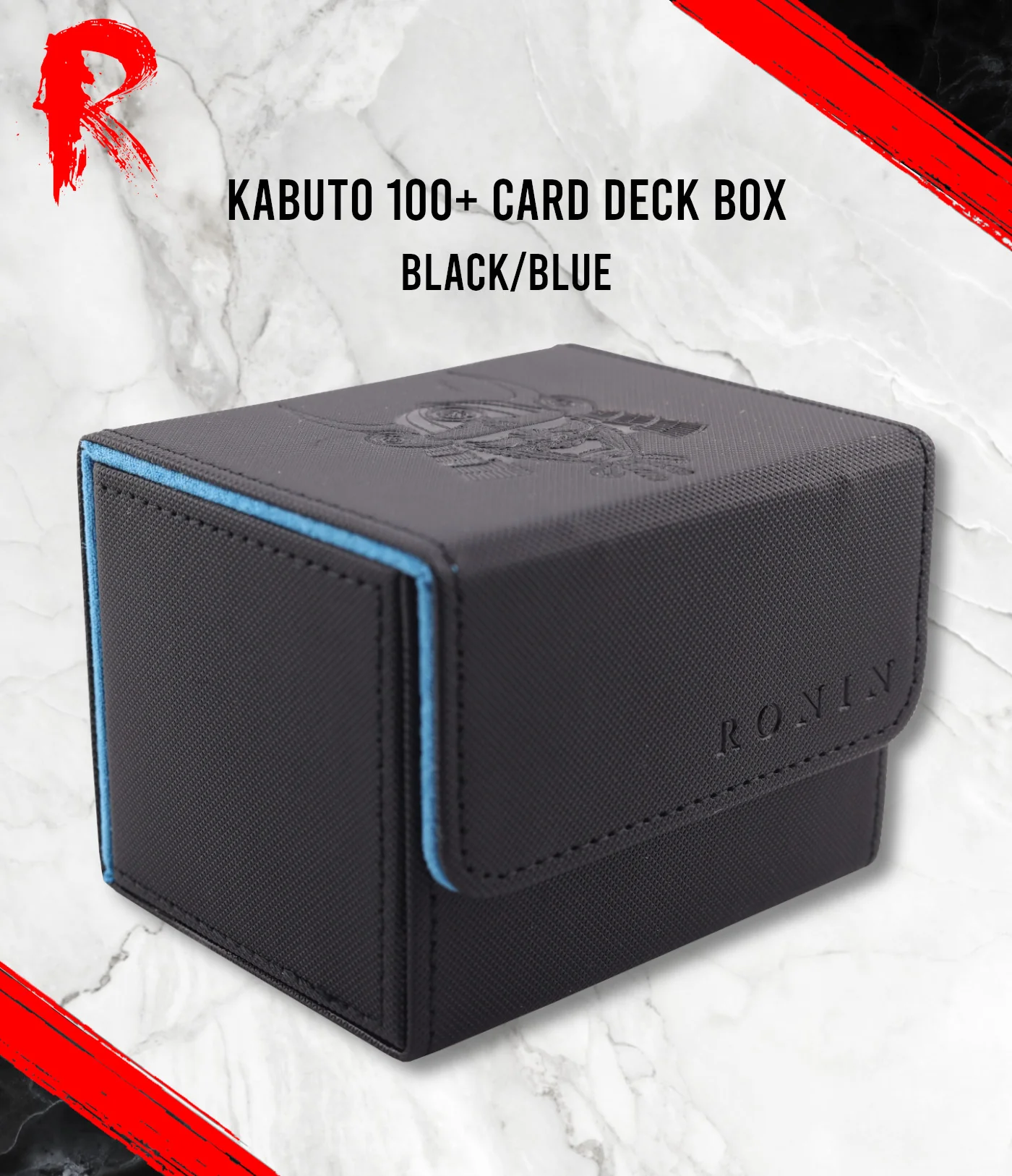 Kabuto 100+ Card Deck Box - Black Blue - Image 2