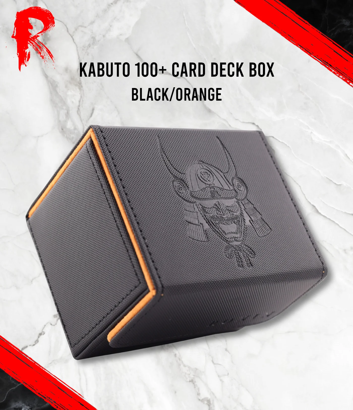 Kabuto 100+ Card Deck Box - Black Orange - Image 3