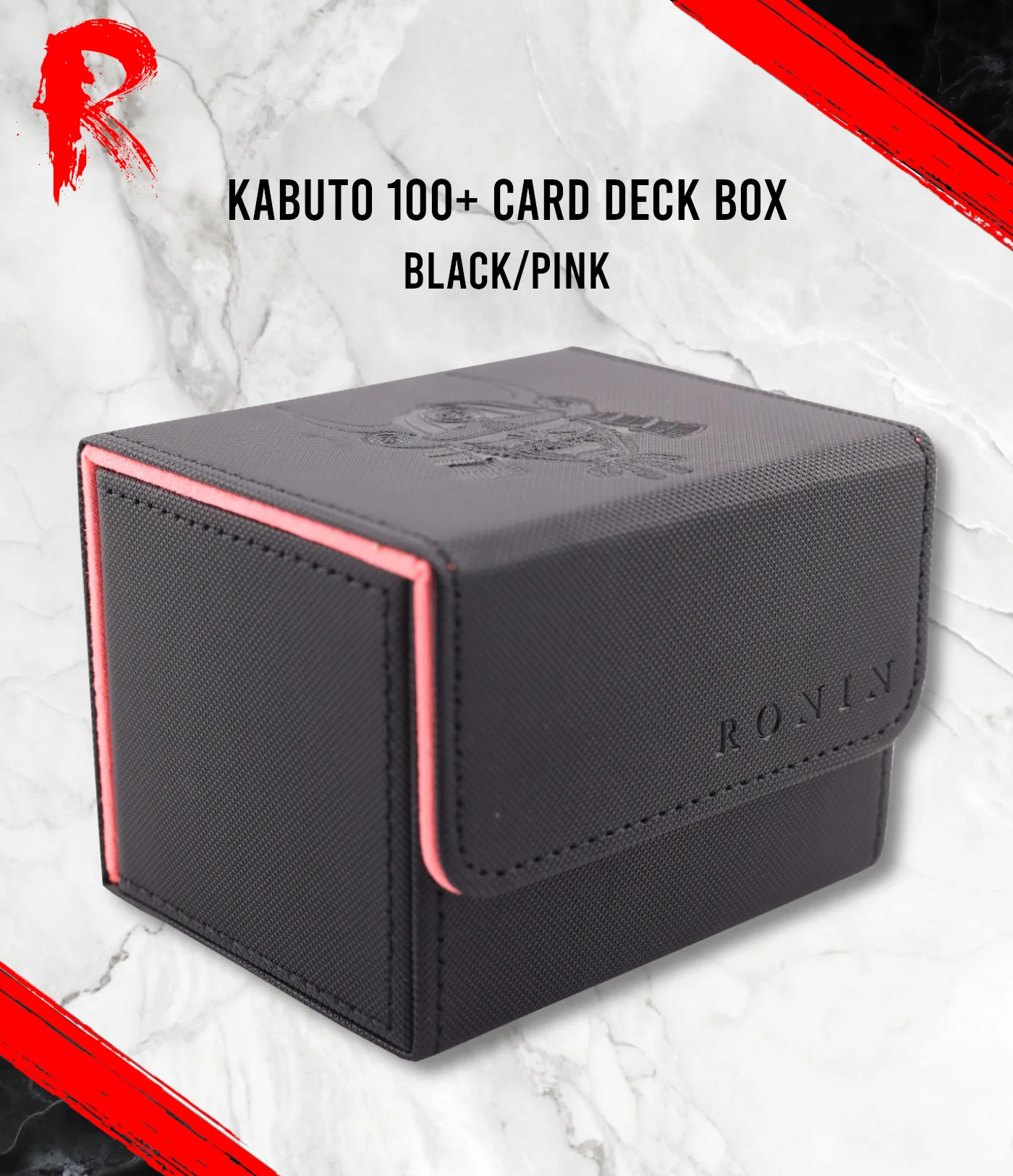 Kabuto 100+ Card Deck Box - Black Pink - Image 2