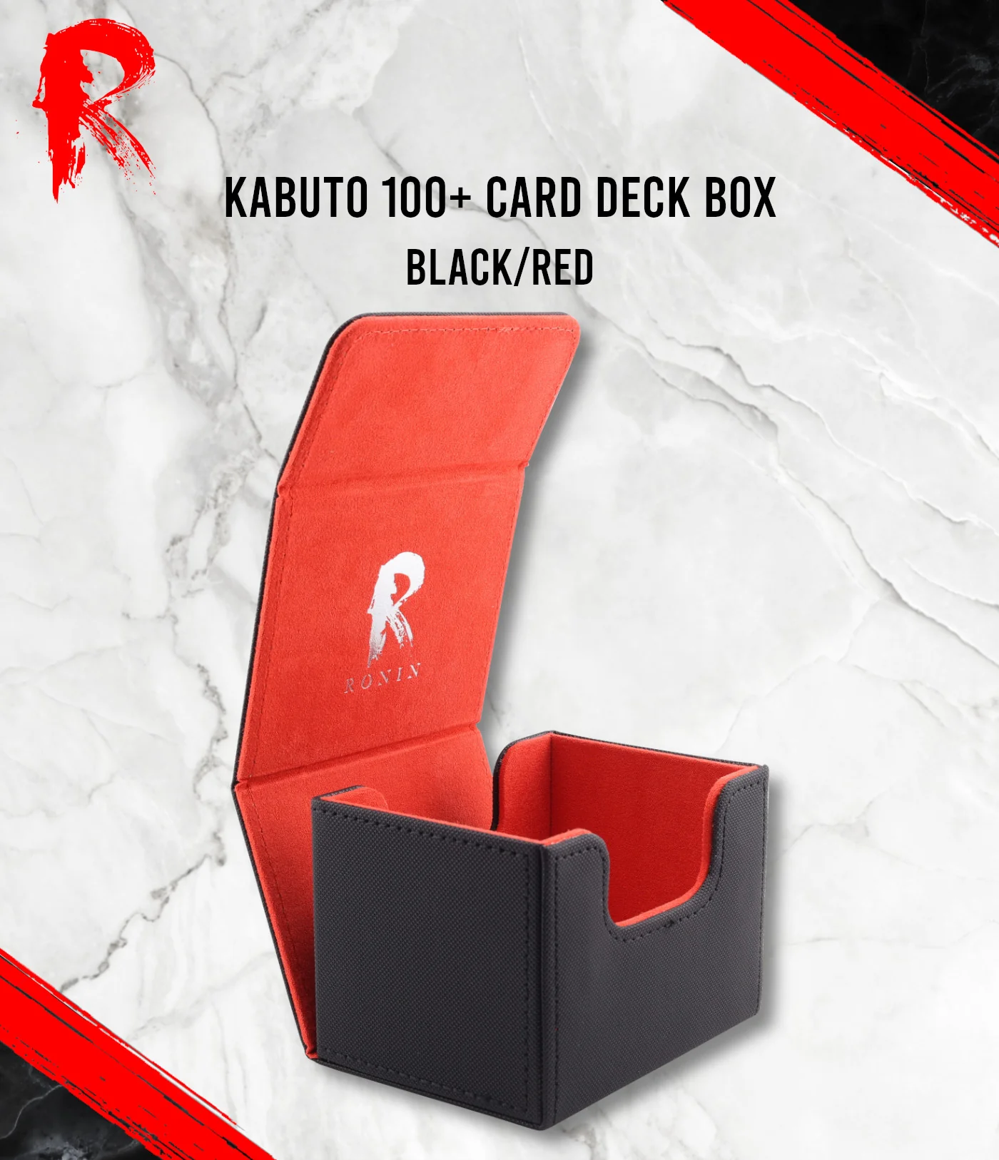 Kabuto 100+ Card Deck Box - Black Red Ver.2