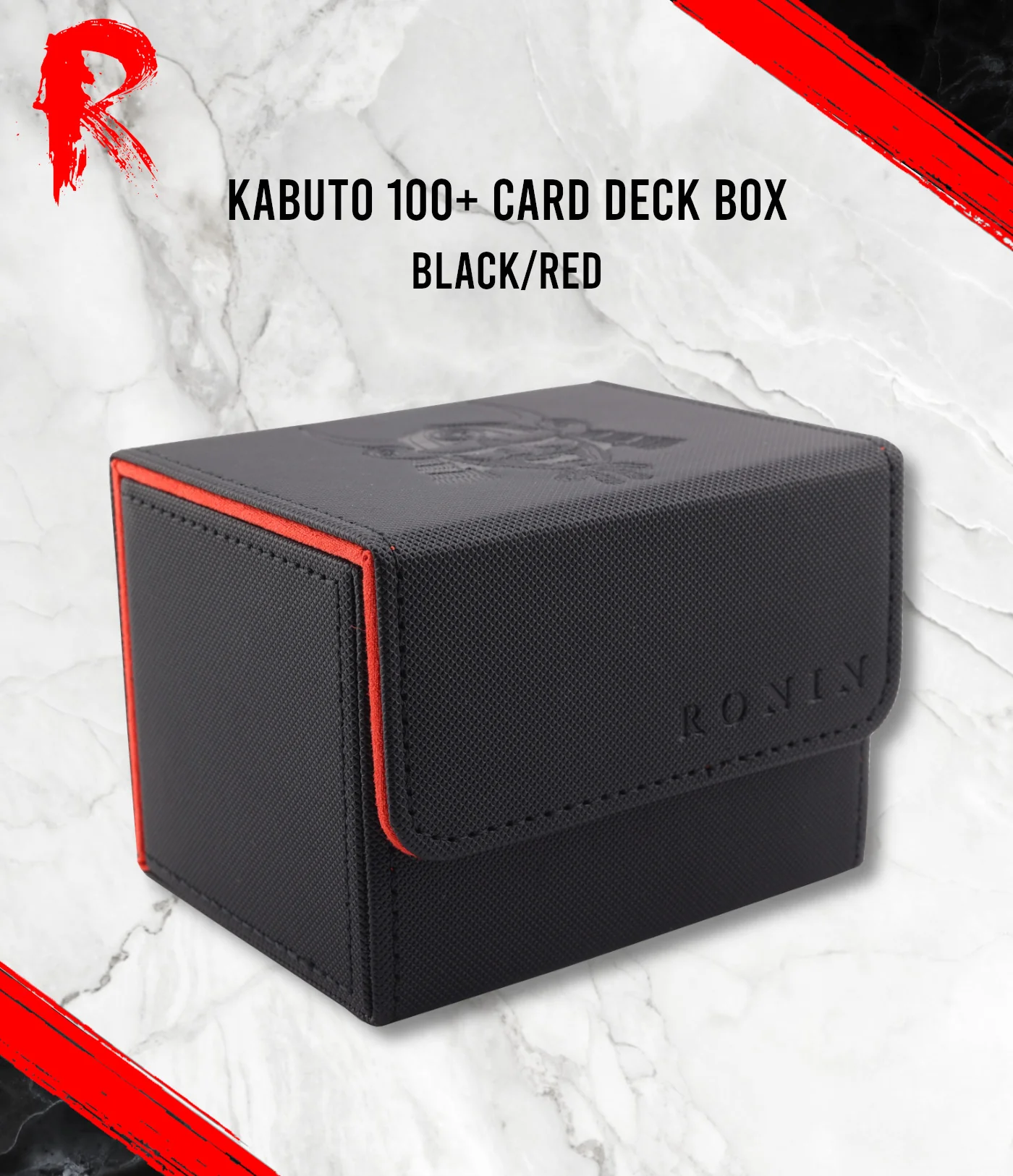 Kabuto 100+ Card Deck Box - Black Red Ver.2 - Image 2