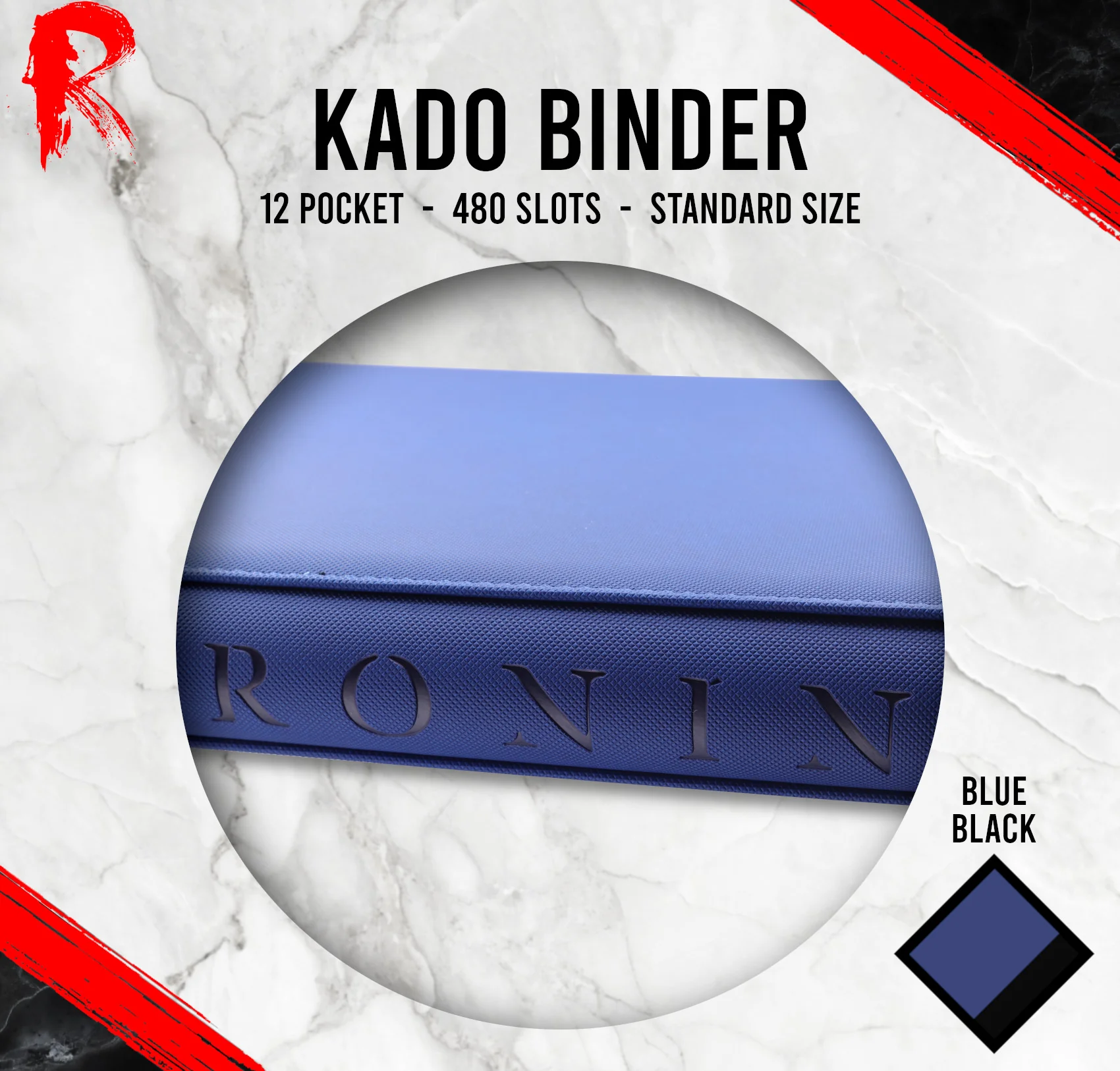 Kādo Binder - 12 Pocket Standard Zip Binder - Blue - Image 3