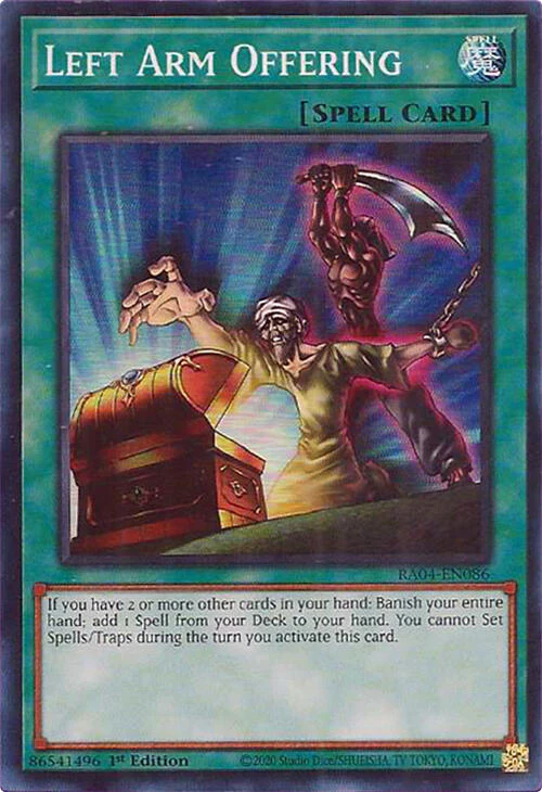 Left Arm Offering [RA04-EN086] Super Rare