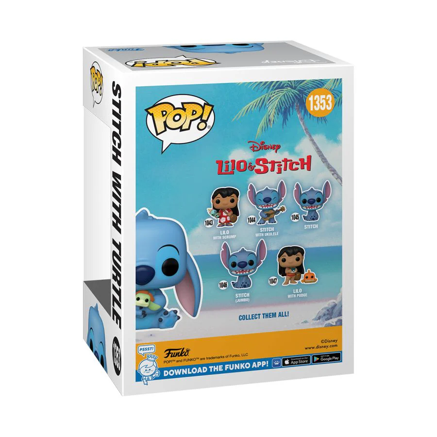 Lilo & Stitch #1353 - Stitch with Turtle Pop! Vinyl - Image 3