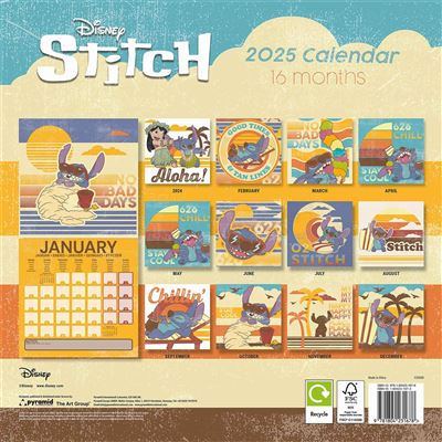 Lilo & Stitch - 2025 Square Wall Calendar - Image 3