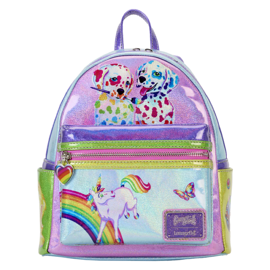 Lisa Frank - Holographic Glitter Color Block Mini Backpack