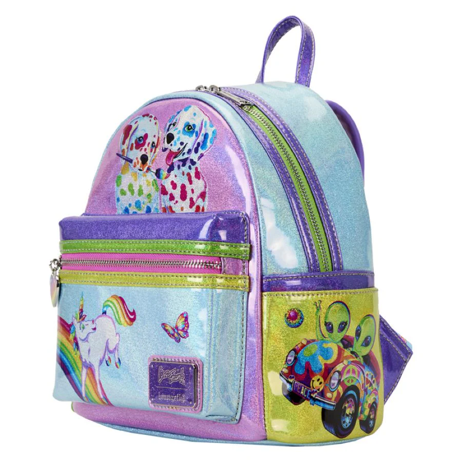 Lisa Frank - Holographic Glitter Color Block Mini Backpack - Image 2