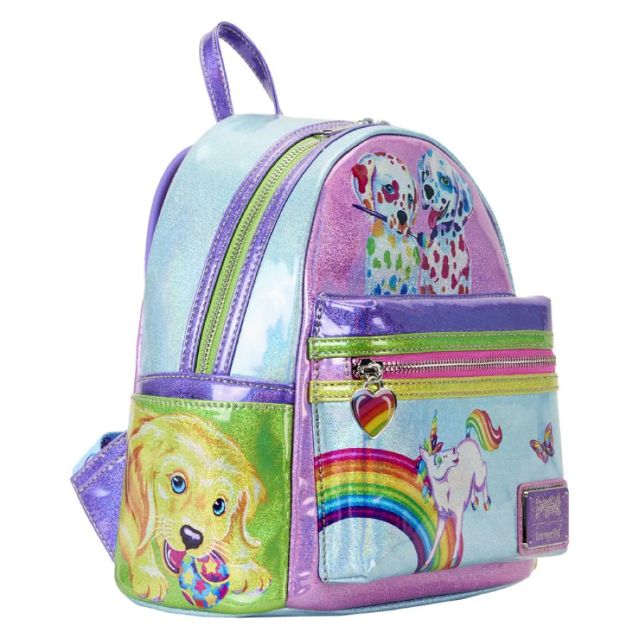 Lisa Frank - Holographic Glitter Color Block Mini Backpack - Image 3