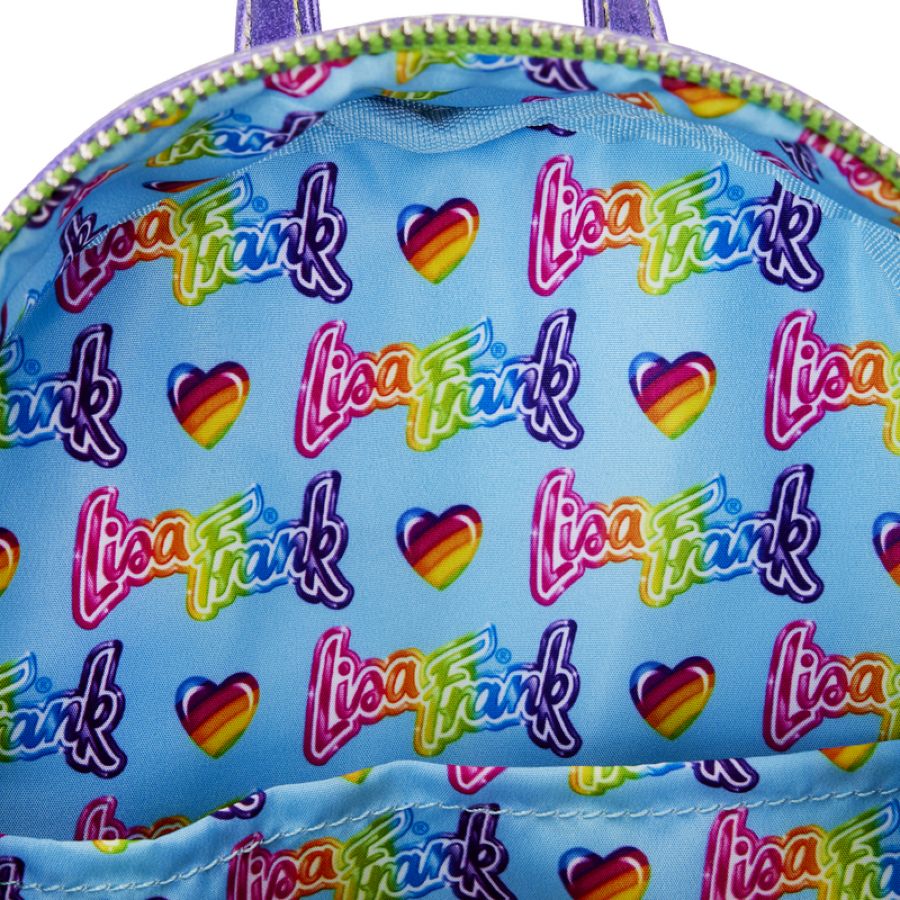 Lisa Frank - Holographic Glitter Color Block Mini Backpack - Image 5