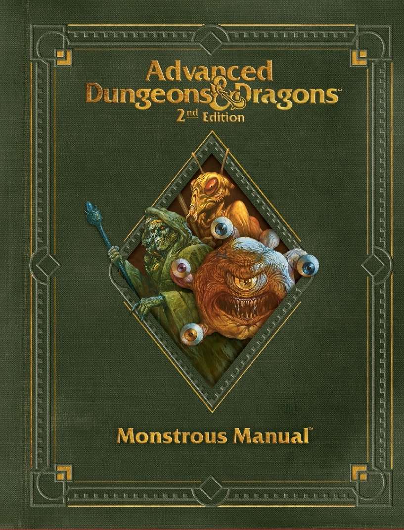 Monstrous Manual - AD&D 2nd Edition Dungeons & Dragons - Reprint Softcover