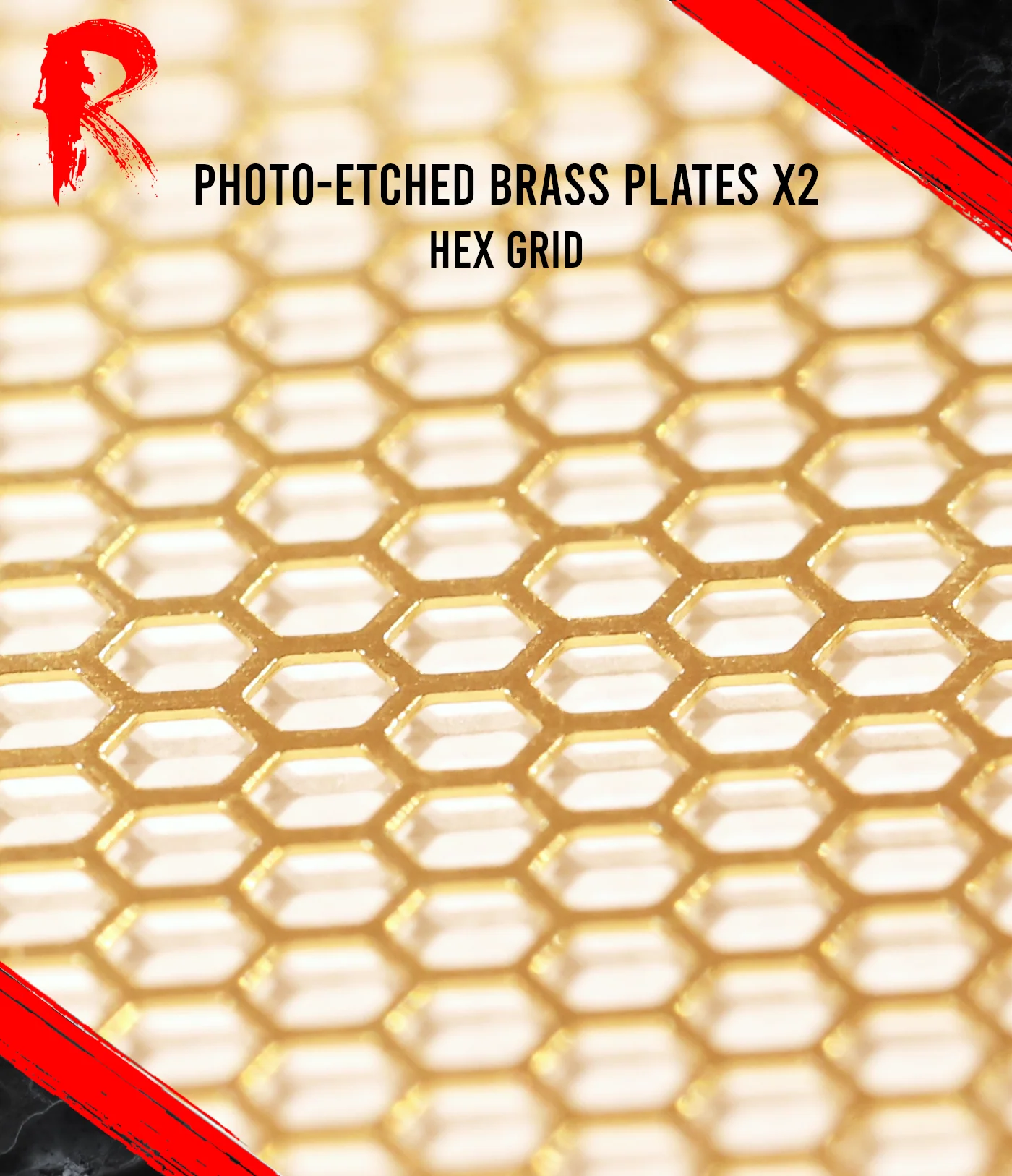 Photo-Etched Brass Plates - Hex Grid - Image 2