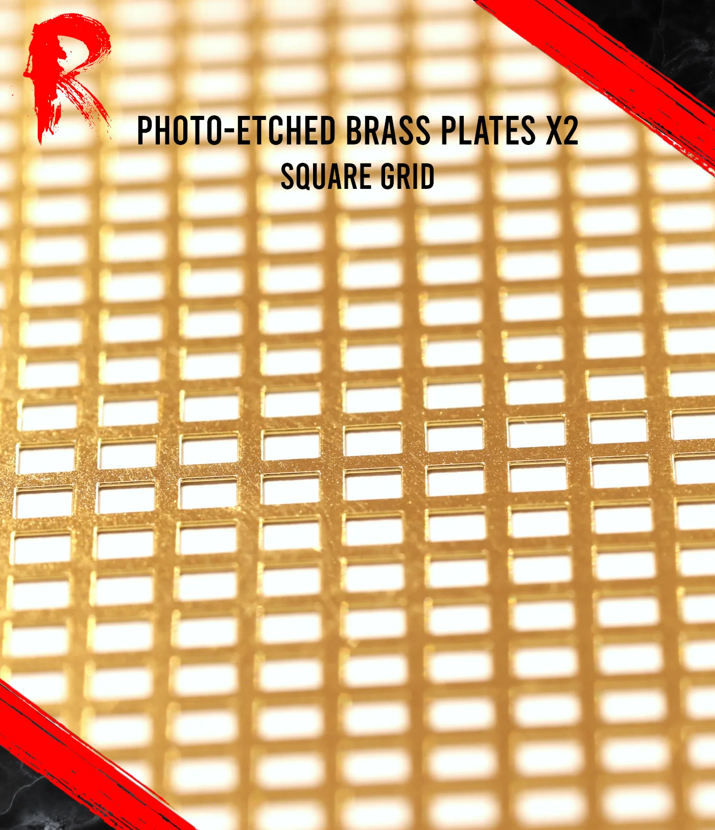 Photo-Etched Brass Plates - Square Grid - Image 2
