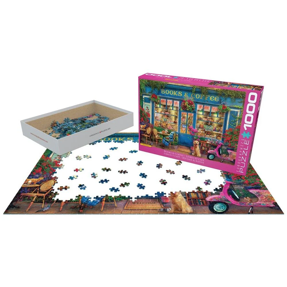 Puzzle - Eurographics - Books & Coffee 1000pc - Image 2