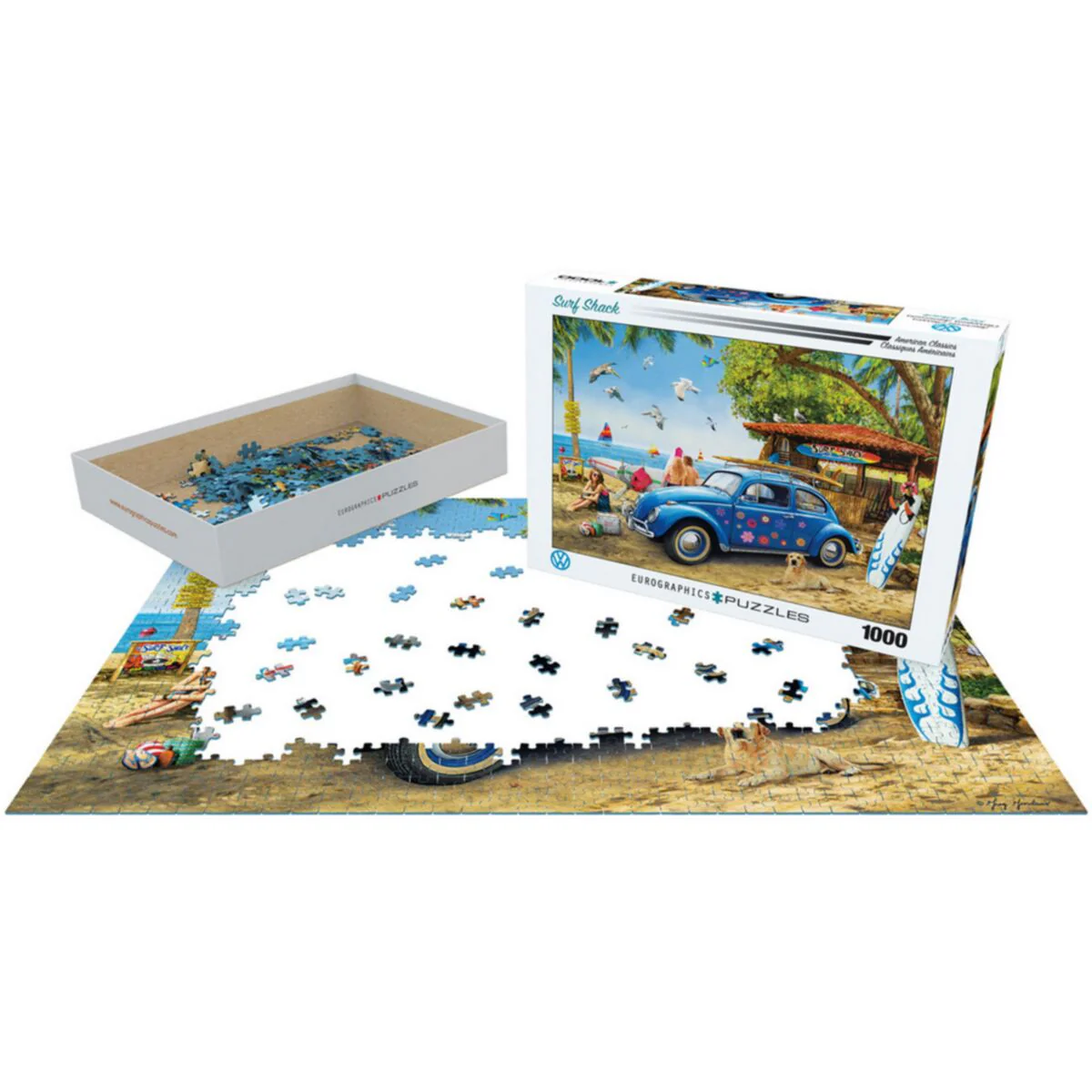 Puzzle - Eurographics - Vw Beetle Surf Shack 1000pcs - Image 2