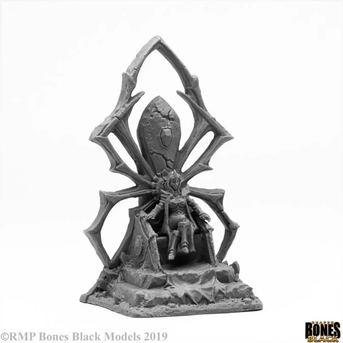 Reaper: Bones Black: Dark Elf Queen on Throne